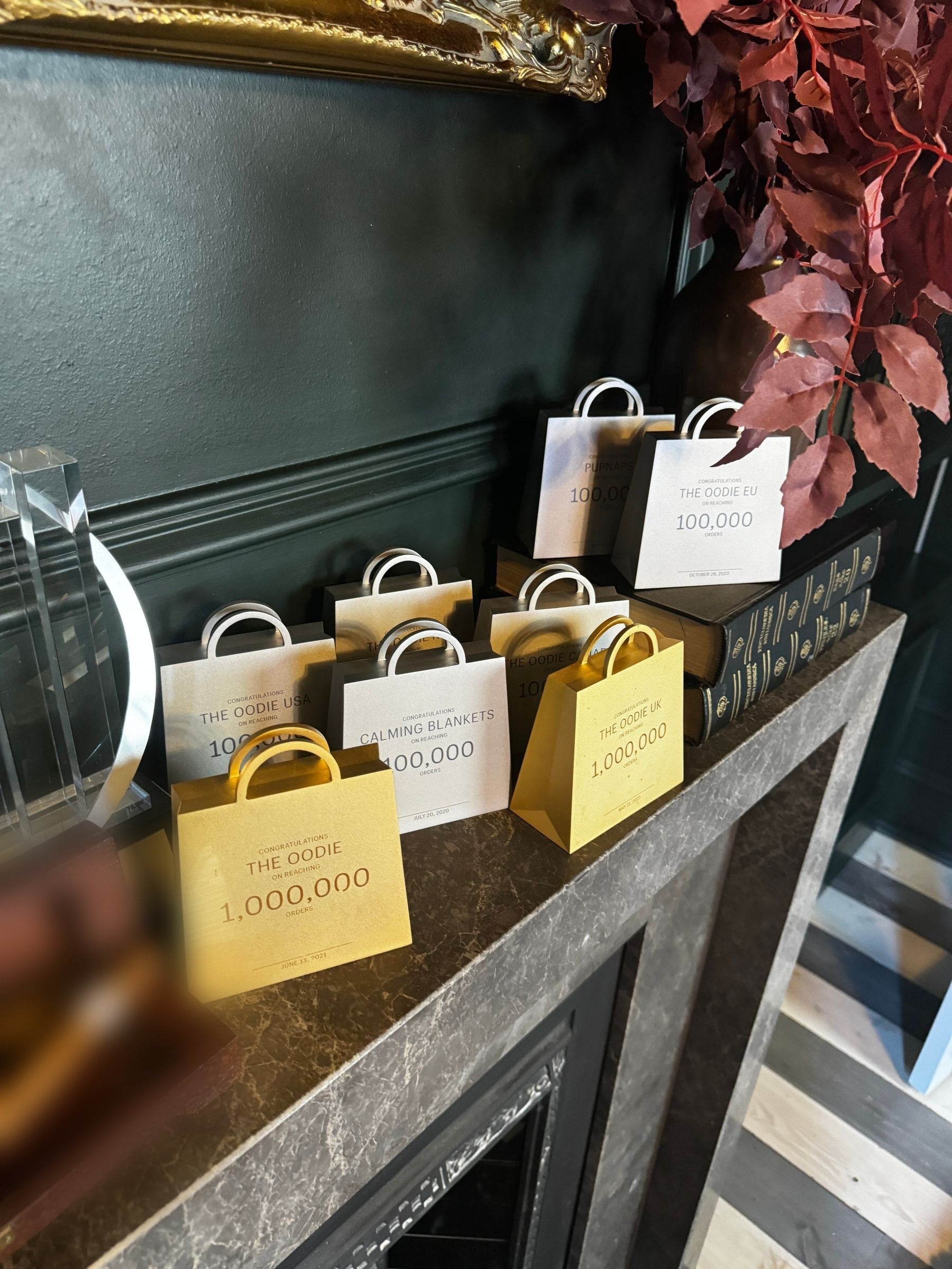 Shopify sales plaques for The Oodie, Calming Blankets and Pupnaps